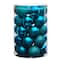 30ct. 2.5" Teal Shatterproof Christmas Ornaments